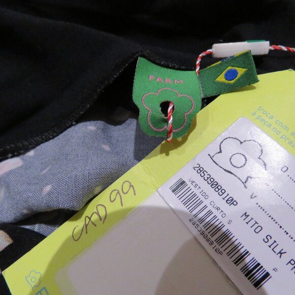 FARM RIO Square Neck Floral Bloom Mini Dress Boho Feminine Cottage - Size S NWT - Picture 13 of 13